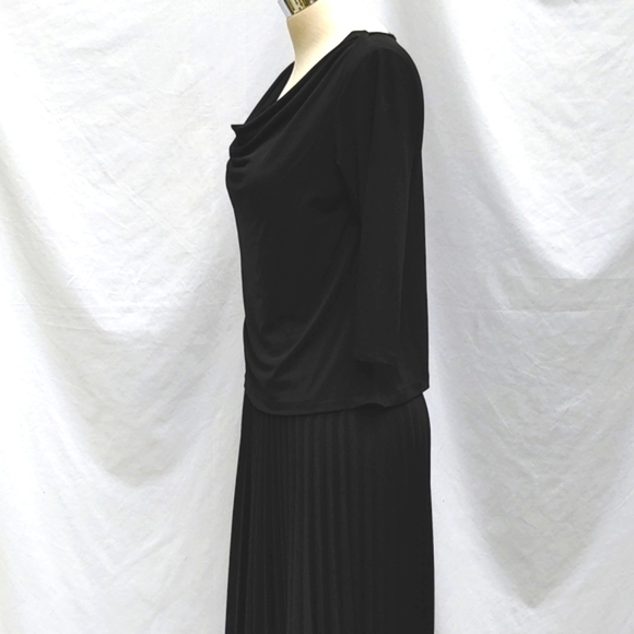 Black top & long pleated skirt set, top S, skirt M, NWT - Picture 6 of 10